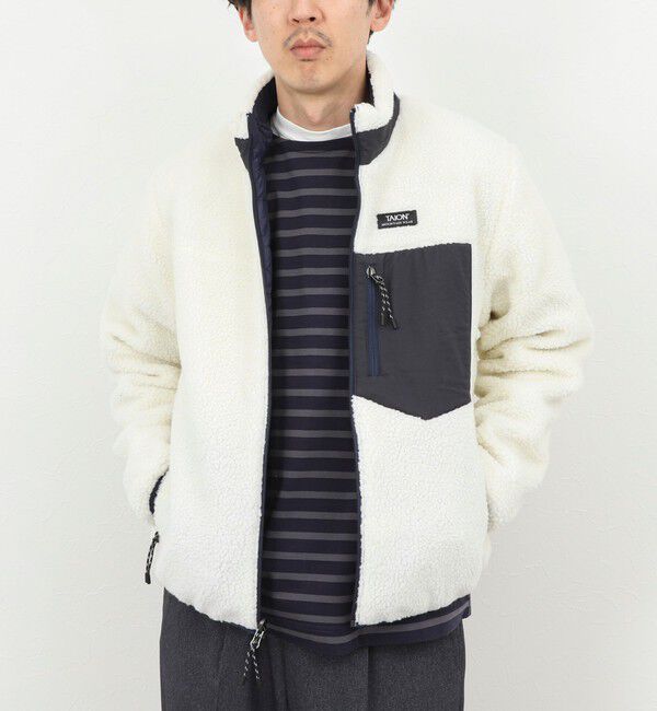NOLLEY'S goodman「【TAION/タイオン】DOWN&times;BOA REVERSIBLE HI NECK JKT 25AW」|ダウン|ホワイト系その他2