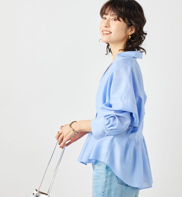 NOLLEY'S「ウォッシャブルパール釦スキッパータックブラウス」|シャツ・ブラウス|