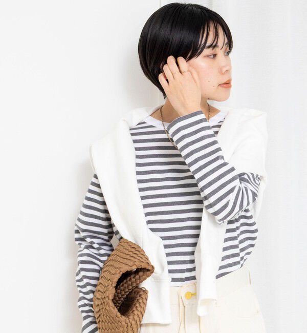 Rie Miller「ウォッシャブルロングスリーブTシャツGIZA COTTON」|Tシャツ・カットソー|