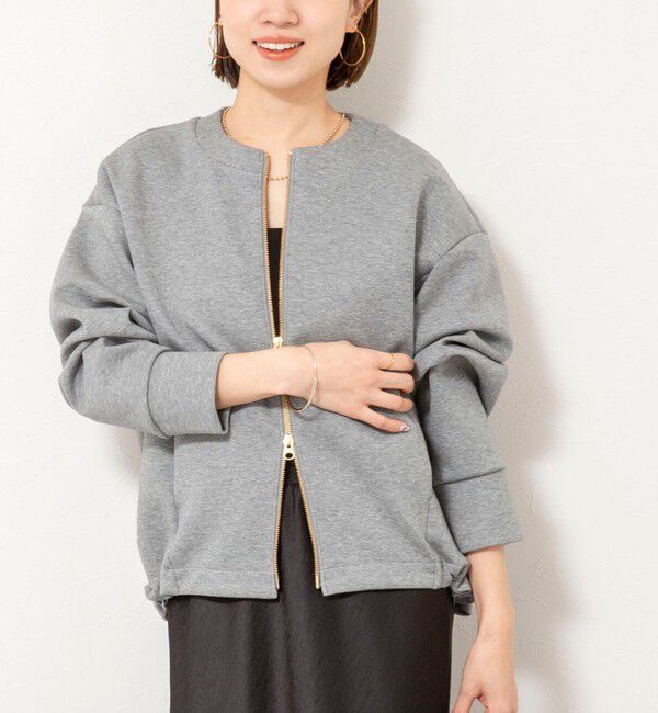 NOLLEY'S「ウォッシャブルダンボールブルゾン」|ブルゾン・スタジャン|ミディアムグレー