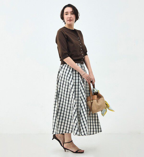 NOLLEY'S「《手洗い可能》コットンテックス6分袖カーディガン」|カーディガン|