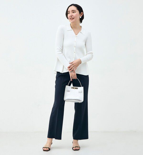 NOLLEY'S sophi「《セットアップ対応》ウォッシャブルブリーザブルシャンブレーセミワイドパンツ」|その他|