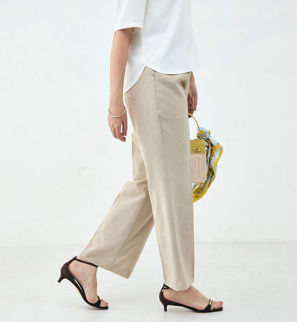 NOLLEY'S sophi「《セットアップ対応》ウォッシャブルブリーザブルシャンブレーセミワイドパンツ」|その他|