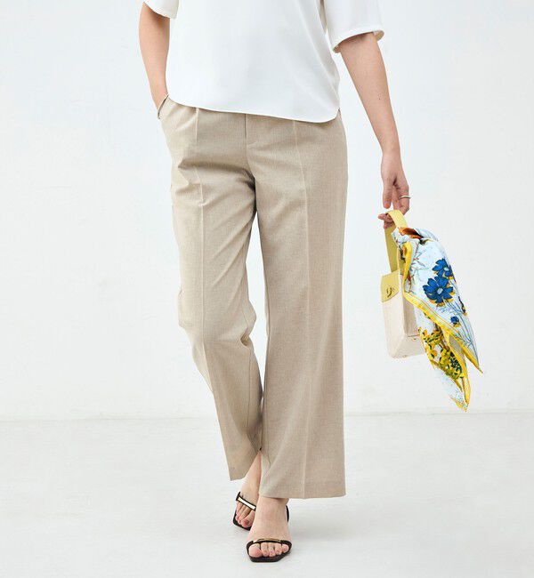 NOLLEY'S sophi「《セットアップ対応》ウォッシャブルブリーザブルシャンブレーセミワイドパンツ」|その他|