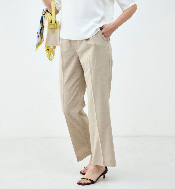 NOLLEY'S sophi「《セットアップ対応》ウォッシャブルブリーザブルシャンブレーセミワイドパンツ」|その他|