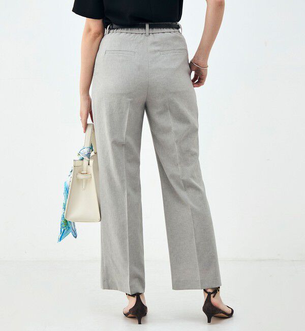 NOLLEY'S sophi「《セットアップ対応》ウォッシャブルブリーザブルシャンブレーセミワイドパンツ」|その他|