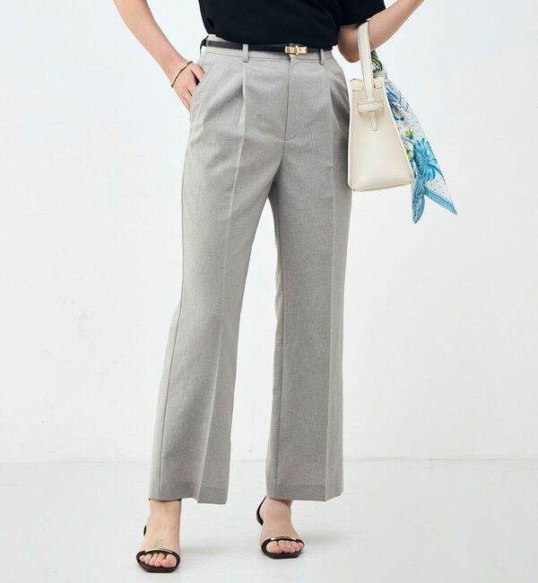 NOLLEY'S sophi「《セットアップ対応》ウォッシャブルブリーザブルシャンブレーセミワイドパンツ」|その他|