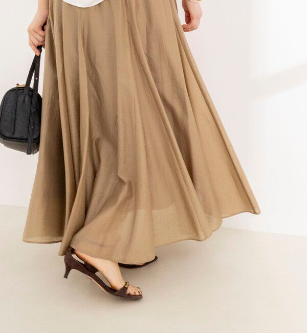 NOLLEY'S sophi「ウォッシャブルシアーボリュームフレアロングスカート」|フレア|
