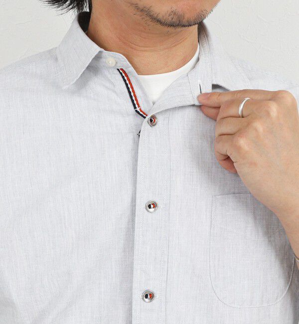 NOLLEY'S goodman「綿麻パラシュートボタン7分袖シャツ 26SS」|シャツ・ブラウス|