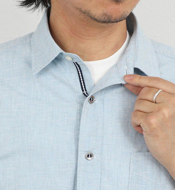 NOLLEY'S goodman「綿麻パラシュートボタン7分袖シャツ 26SS」|シャツ・ブラウス|