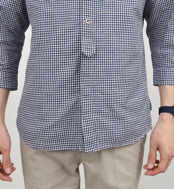 NOLLEY'S goodman「綿麻パラシュートボタン7分袖シャツ 26SS」|シャツ・ブラウス|