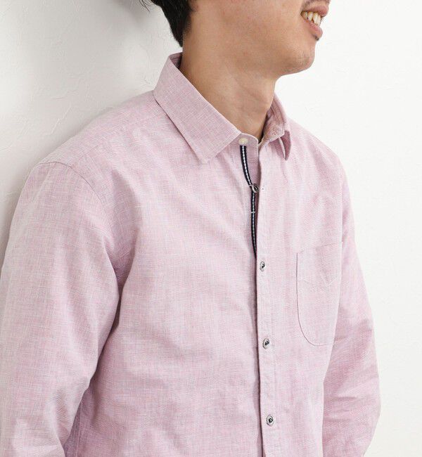 NOLLEY'S goodman「綿麻パラシュートボタン7分袖シャツ 26SS」|シャツ・ブラウス|