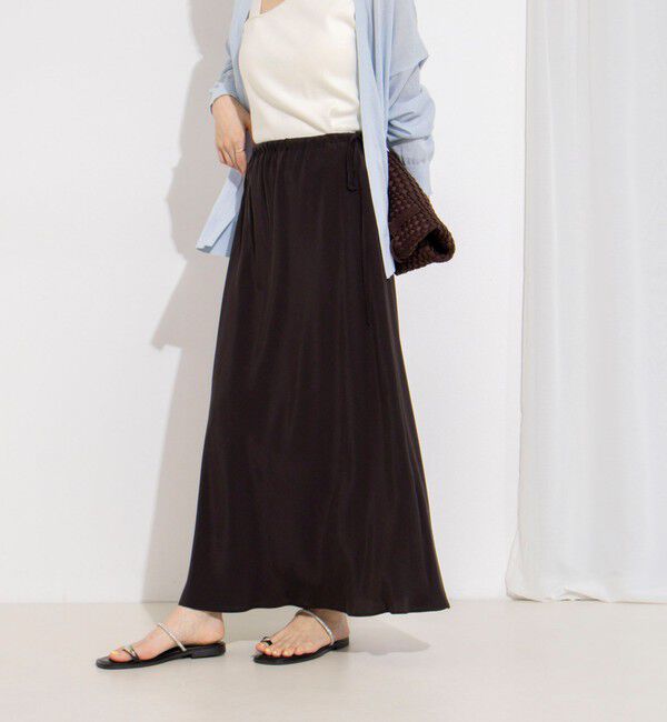 NOLLEY'S「フィブリルタフタサイドリボンバイヤススカート」|スカート|