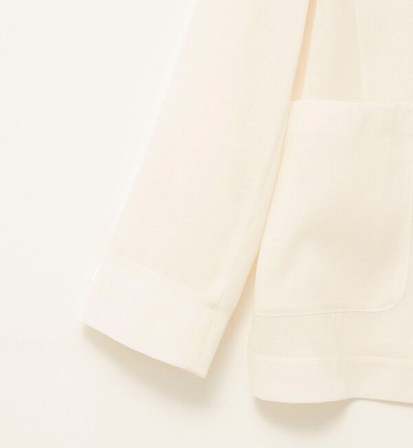 NOLLEY'S「ウォッシャブルリネンライクシアージャケット」|ノーカラージャケット|