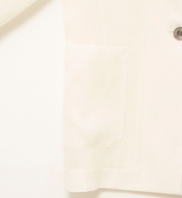 NOLLEY'S「ウォッシャブルリネンライクシアージャケット」|ノーカラージャケット|