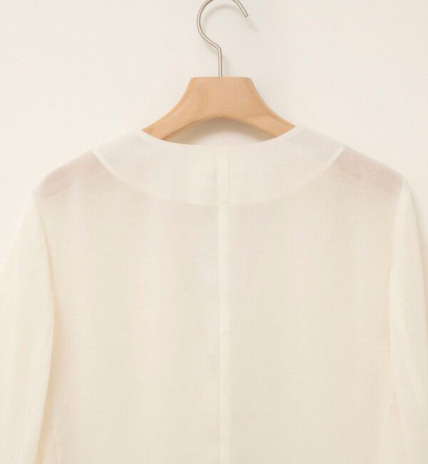 NOLLEY'S「ウォッシャブルリネンライクシアージャケット」|ノーカラージャケット|