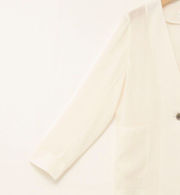 NOLLEY'S「ウォッシャブルリネンライクシアージャケット」|ノーカラージャケット|