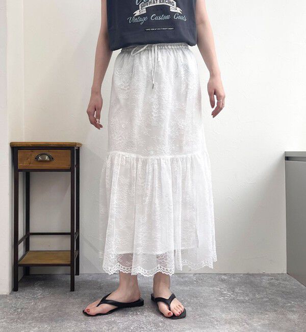 fredy emue「2WAYスカラレースギャザースカート」|スカート|
