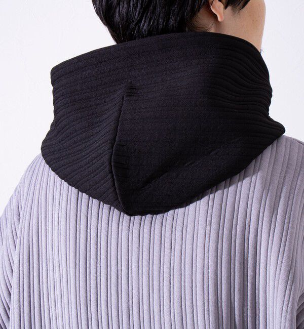 GLOSTER「【GLOSTER/グロスター】ストライプ キルティング  プルオーバーパーカー フーディ 」|パーカー|