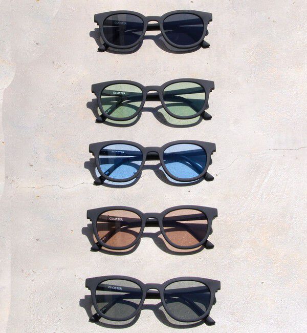 GLOSTER「【GLOSTER/グロスター】マット加工 フラットサングラス カラーレンズ」|サングラス|
