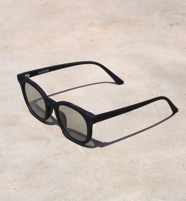 GLOSTER「【GLOSTER/グロスター】マット加工 フラットサングラス カラーレンズ」|サングラス|チャコールグレー