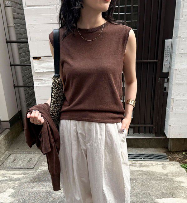 fredy emue「リネン混ノースリーブニットプルオーバー」|タンクトップ|