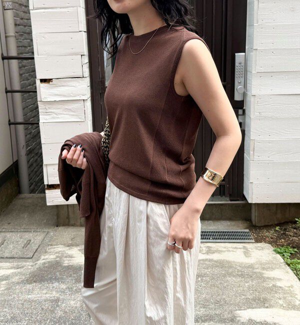 fredy emue「リネン混ノースリーブニットプルオーバー」|タンクトップ|