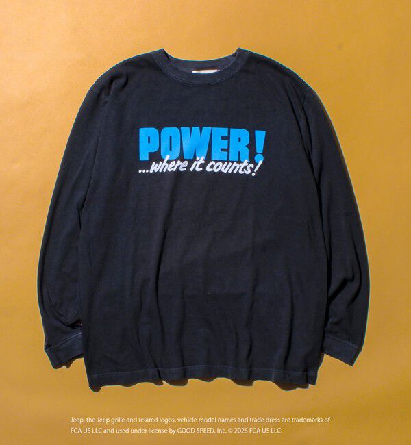 GLOSTER「【GOOD ROCK SPEED】Jeep / ジープ バックプリント ロングスリーブTシャツ ロンT」|Tシャツ・カットソー|ブラック