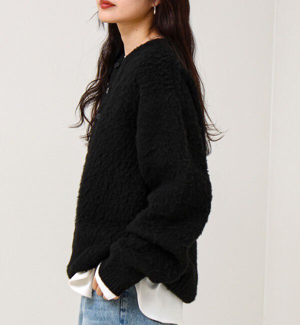 GLOSTER「【モヘアタッチ/ユニセックス対応】ヘンリーネックプルオーバーニット」|ニット・セーター|