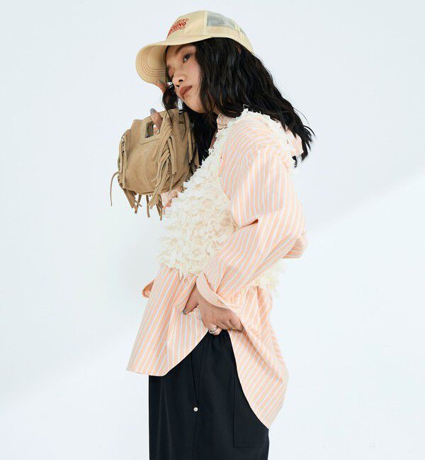 fredy emue「COTTON BASIC シャツ」|シャツ・ブラウス|オレンジ系その他