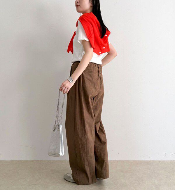 fredy emue「コットンナイロンタックギャザーパンツ」|チノ|