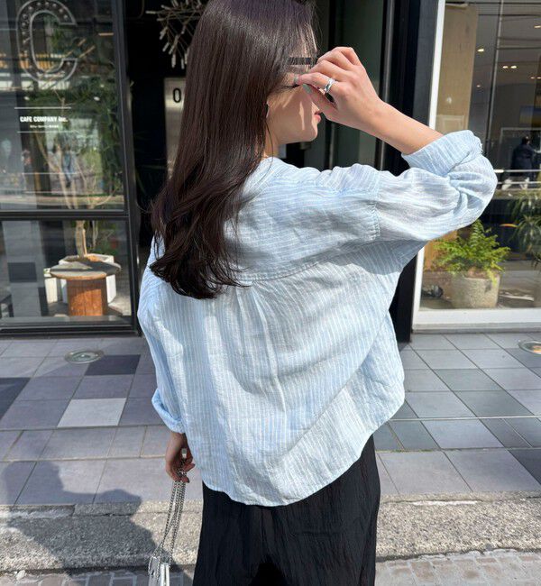 fredy emue「LINEN100 クロップドシャツ」|シャツ・ブラウス|