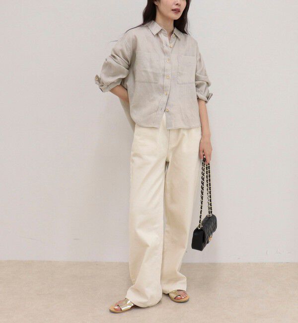 fredy emue「LINEN100 クロップドシャツ」|シャツ・ブラウス|