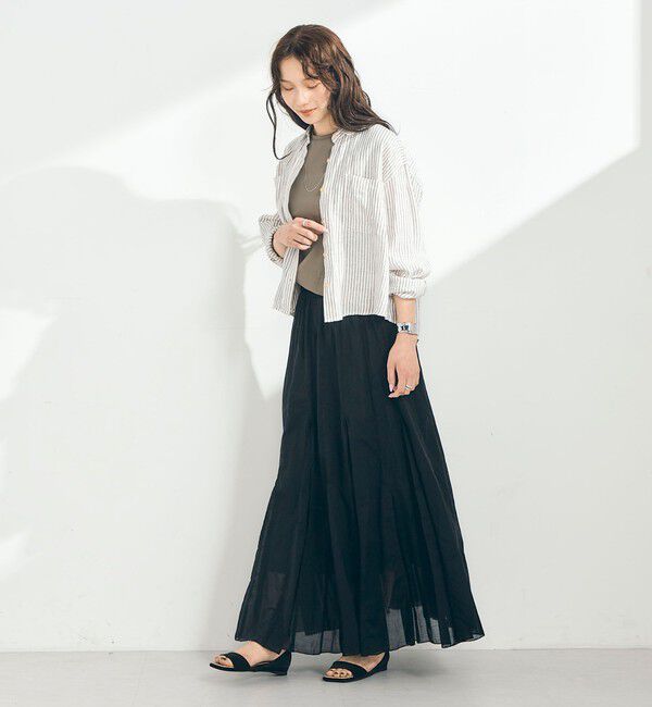 fredy emue「LINEN100 クロップドシャツ」|シャツ・ブラウス|