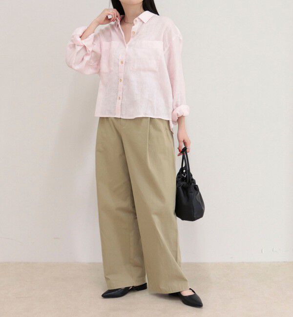 fredy emue「LINEN100 クロップドシャツ」|シャツ・ブラウス|