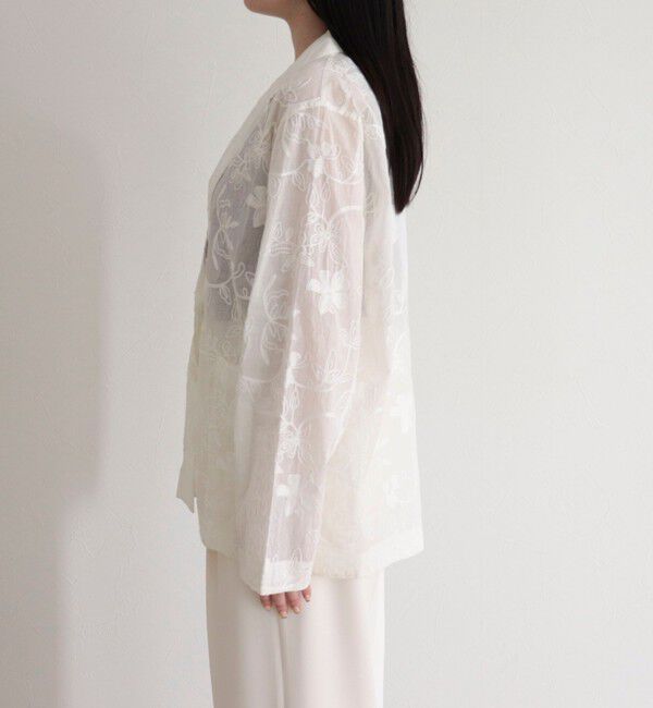 fredy emue「【MADE IN INDIA】シアー刺繍ジャケット」|テーラードジャケット|