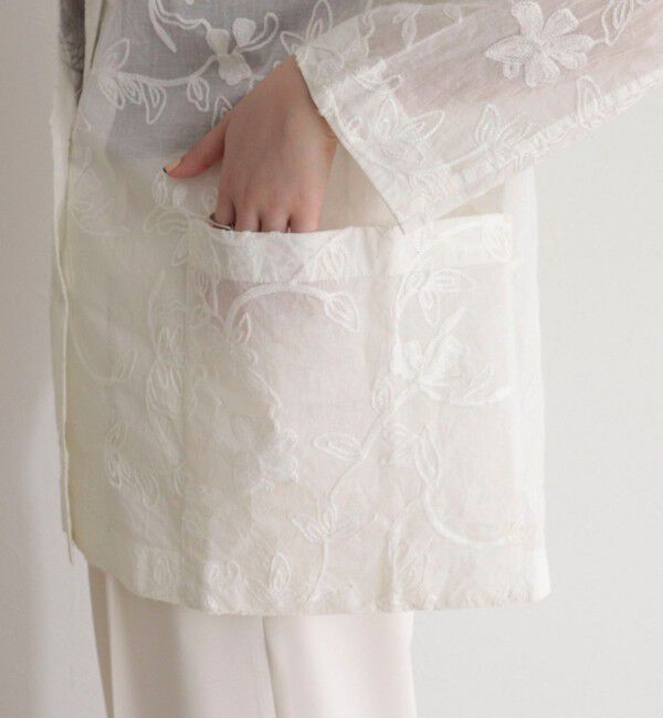 fredy emue「【MADE IN INDIA】シアー刺繍ジャケット」|テーラードジャケット|