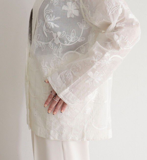 fredy emue「【MADE IN INDIA】シアー刺繍ジャケット」|テーラードジャケット|