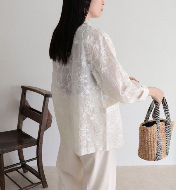 fredy emue「【MADE IN INDIA】シアー刺繍ジャケット」|テーラードジャケット|