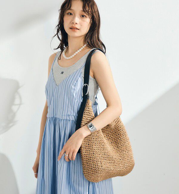 fredy emue「バックルハンドルクロッシェトートバッグ」|トートバッグ|ベージュ