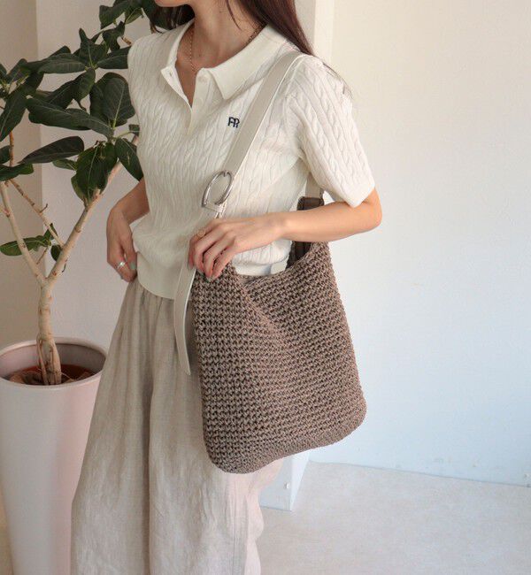 fredy emue「バックルハンドルクロッシェトートバッグ」|トートバッグ|グレー