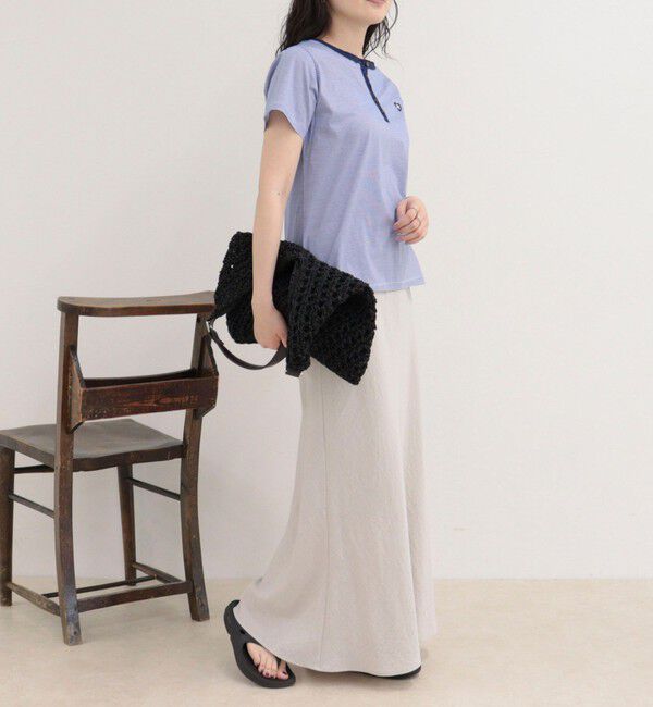 fredy emue「【昨年大人気！待望の再登場】ハートFR刺しゅうヘンリーネックTシャツ」|Tシャツ・カットソー|