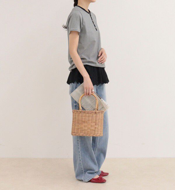 fredy emue「【昨年大人気！待望の再登場】ハートFR刺しゅうヘンリーネックTシャツ」|Tシャツ・カットソー|