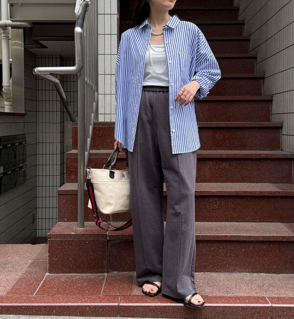 fredy emue「リネン混ハイゲージセンターシームパンツ」|チノ|