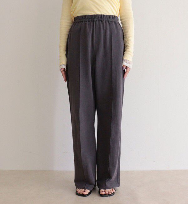 fredy emue「リネン混ハイゲージセンターシームパンツ」|チノ|