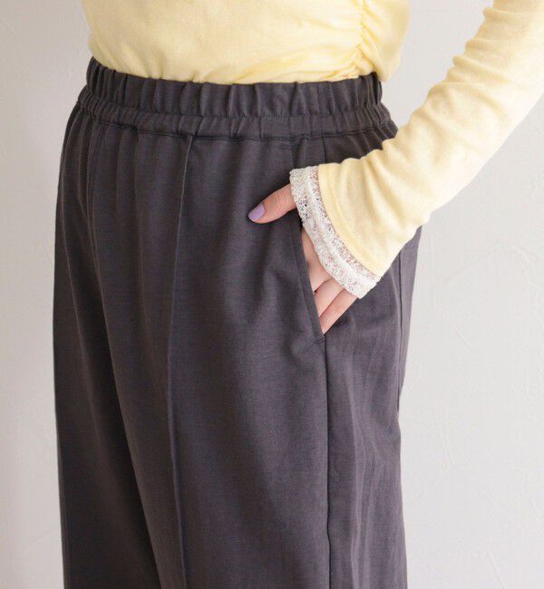 fredy emue「リネン混ハイゲージセンターシームパンツ」|チノ|