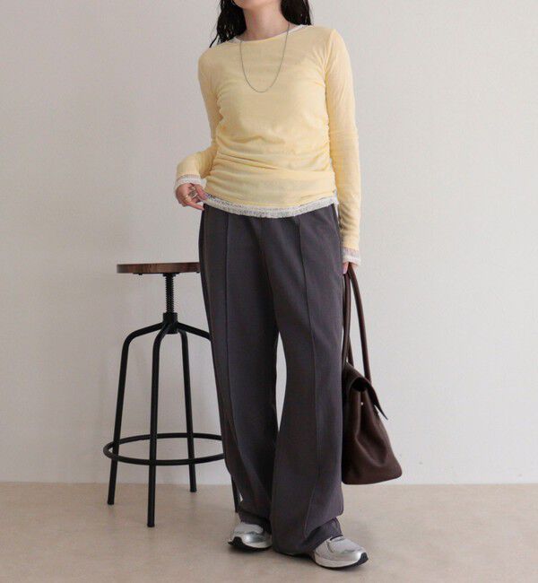 fredy emue「リネン混ハイゲージセンターシームパンツ」|チノ|