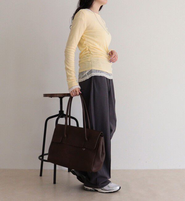 fredy emue「リネン混ハイゲージセンターシームパンツ」|チノ|