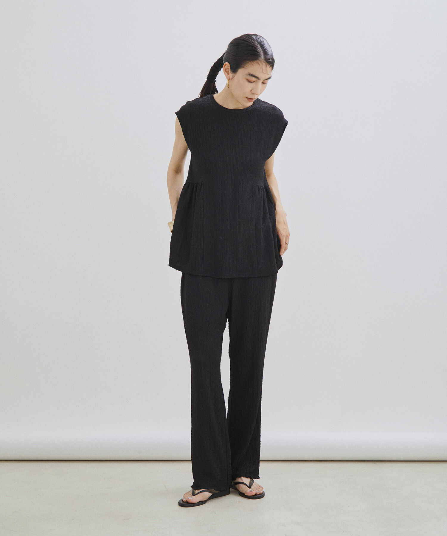 SALON adam et rope'「【WEB限定】【セットアップ対応】ラッセルシャーリングイージーパンツ」|その他|