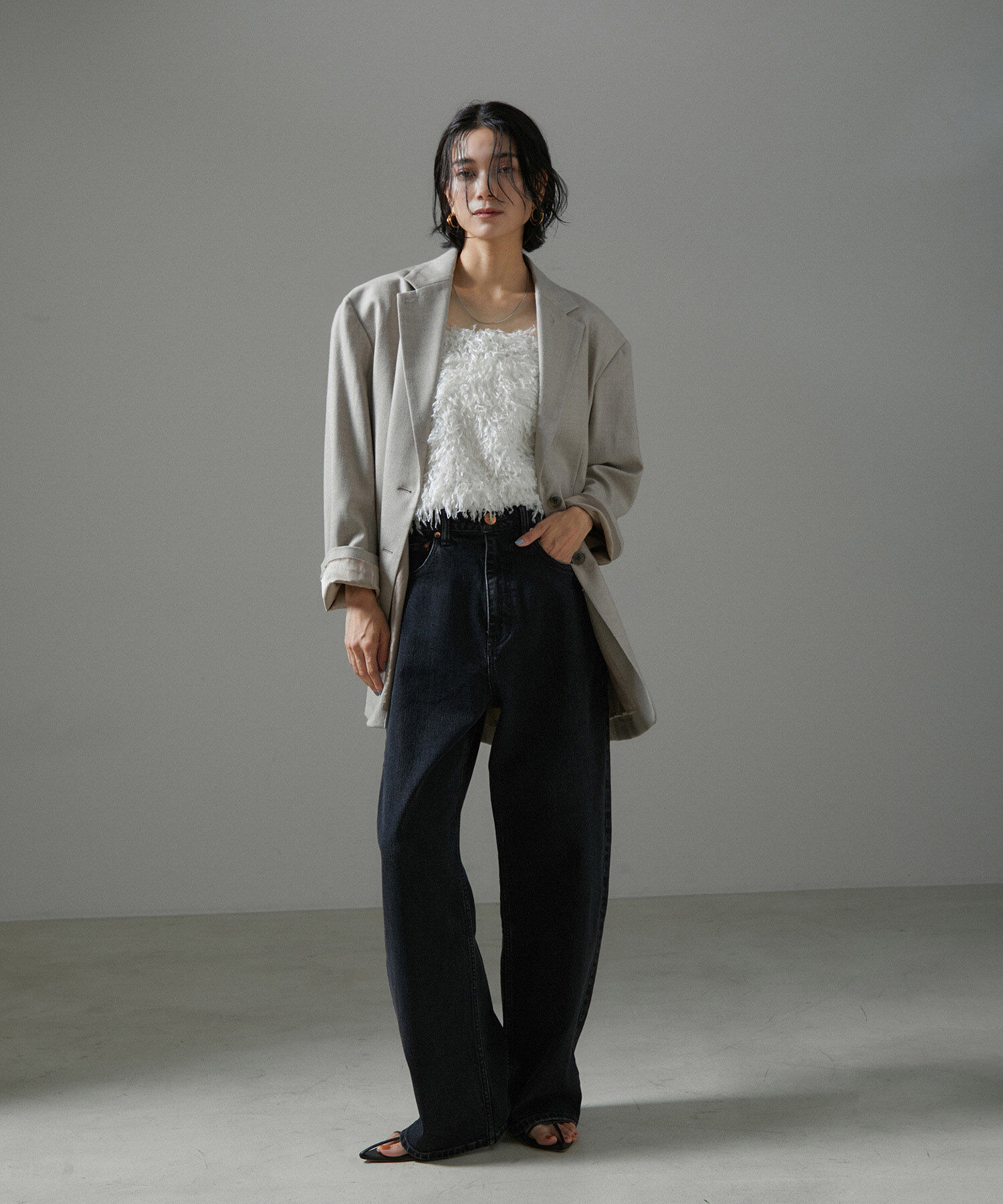 SALON adam et rope'「フェザーレイヤードスカート/ミニスカート【洗える】」|スカート|